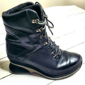 women's black timberland wedge boots
